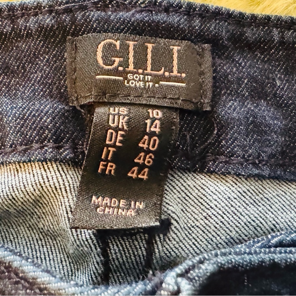G.I.L.I. Women's Straight Leg Jeans - Dark Blue - Picture 2 of 9